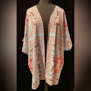 Baby Blue, Pink, Orange Swim Cover Up, O/S